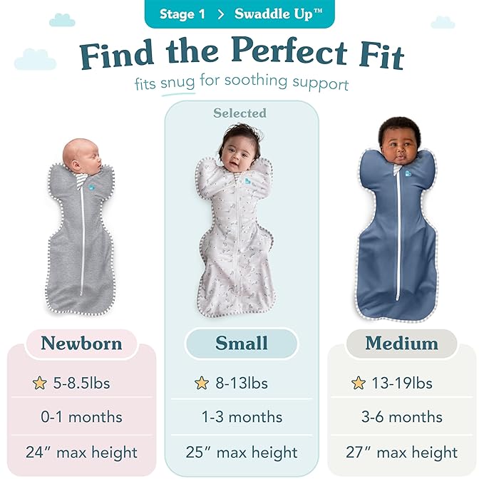 Love to Dream Swaddle UP, Baby Sleep Sack, Self-Soothing Swaddles for Newborns, Improves Sleep, Snug Fit Helps Calm Startle Reflex, Newborn Essentials for Baby, Small 8-13lbs, Coral