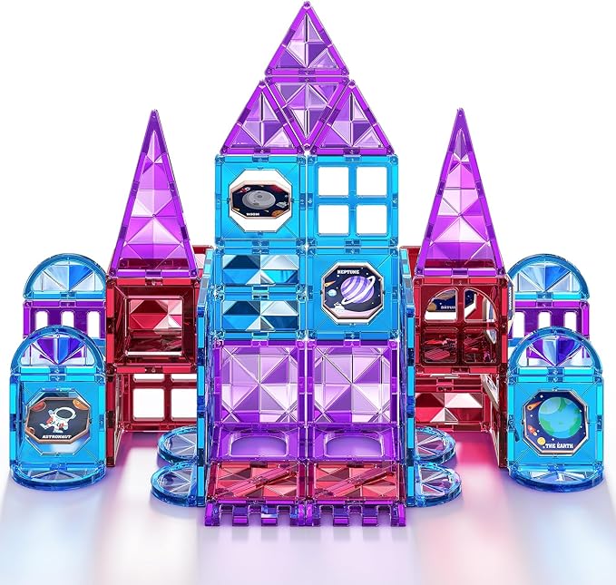 Magnet Toy for Toddlers 1-3, Toddler Magnet Building Blocks Tiles Toys for Kids Ages 1-3 4-8, Preschool Learning Sensory Educational Gifts Toys for Boys and Girls 3+ Year Old