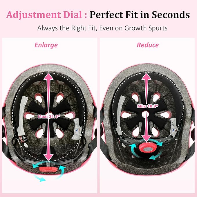 KAMUGO Kids Adjustable Helmet, Suitable for Toddler Kids Ages 2-14 Boys Girls, Multi-Sport Safety Cycling Skating Scooter Helmet