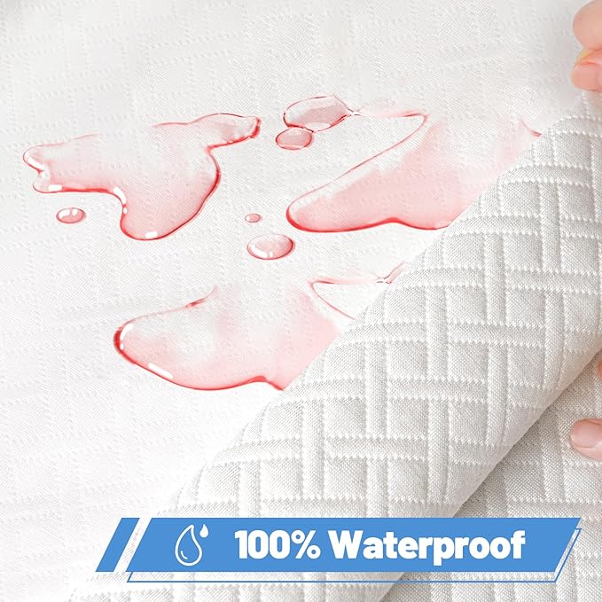 Premium Bamboo Mattress Protector – King Size, Waterproof, & Ultra Soft Breathable Noiseless Washable Bed Mattress Cover for Comfort & Protection MC01KING-L