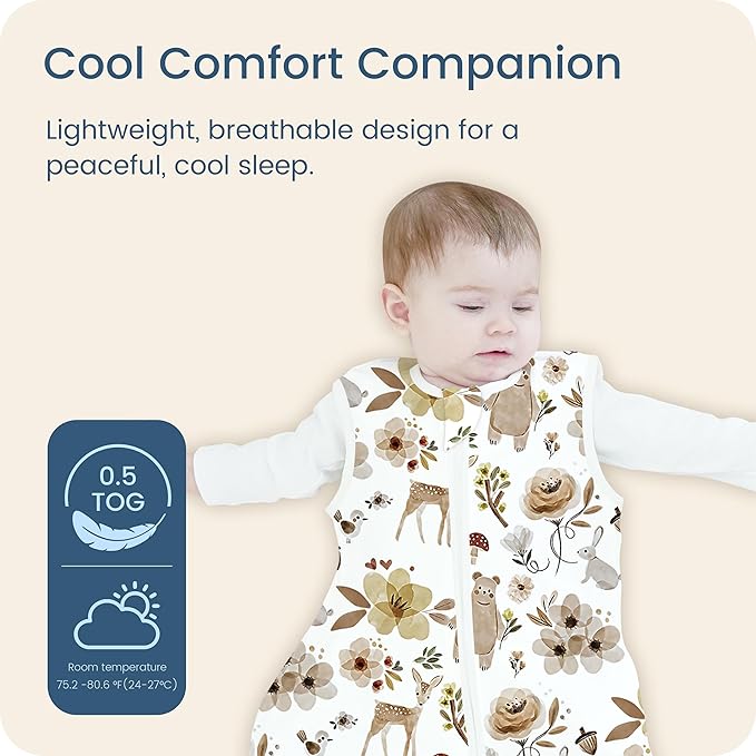 Toddler Sleep Sacks 2T-3T-4T, 0.5 TOG Light Summer Wearable Blankets, Extra Long XL Sleeping Bags, 2 Pack