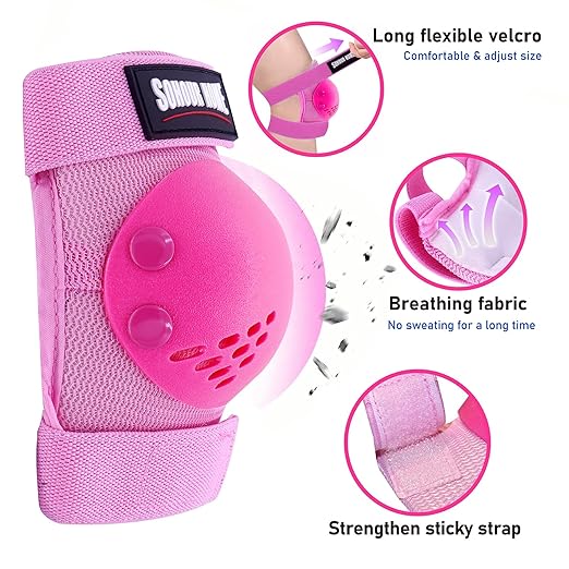 Kids/Youth Knee Pads Elbow Pads Wrist Guards 3 in1Protective Set, for 3-15 Years Child Roller Skates, Cycling, Inline Skating, Skateboard, BMX Bike, Balance Bike, Scooter Riding Sports