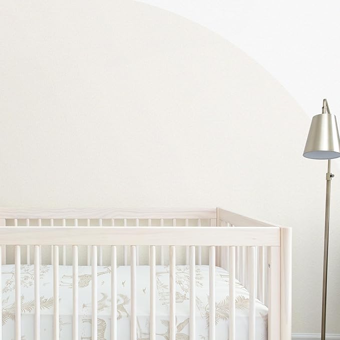 Makemake Organics GOTS Certified Organic Cotton Fitted Crib Sheet Soft Breathable (28"x52", Safari)