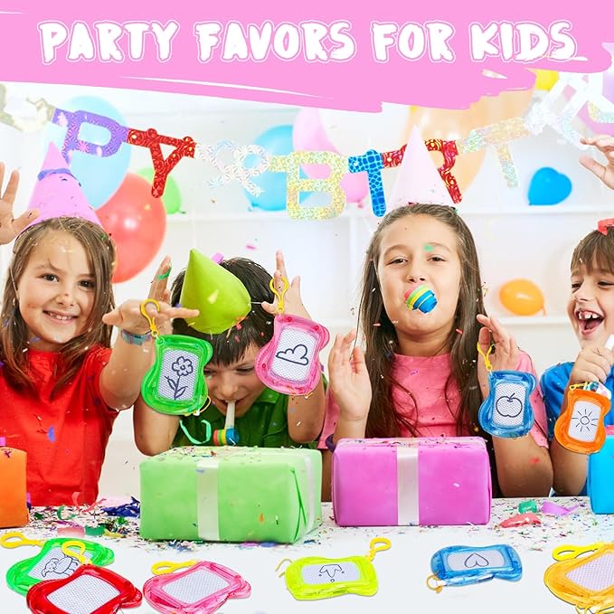 24PCS Mini Magnetic Drawing Board Party Favors Bulk for Kids 4-8 8-12 Valentine Goodie Treat Bag Stuffers Classroom Treasure Chest Carnival Prizes Box Toys Pinata Fillers Birthday Return Gifts