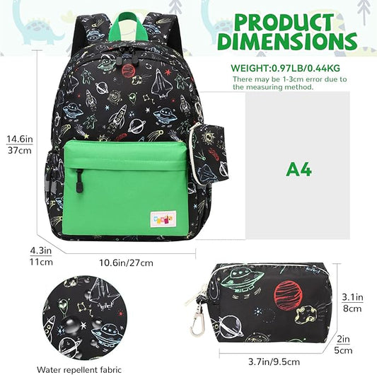mygreen Toddler Backpack, Kids Backpack for Boys and Girls with Chest Strap | with Chest Strap