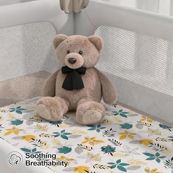 Baby Bassinet Sheets for Baby Boy Girls,4-Pack Fitted Bassinet Sheets Set Compatible with Halo Bassinest Swivel Sleeper,Baby Delight,Angelbliss,32"X16" (Egg Collection)