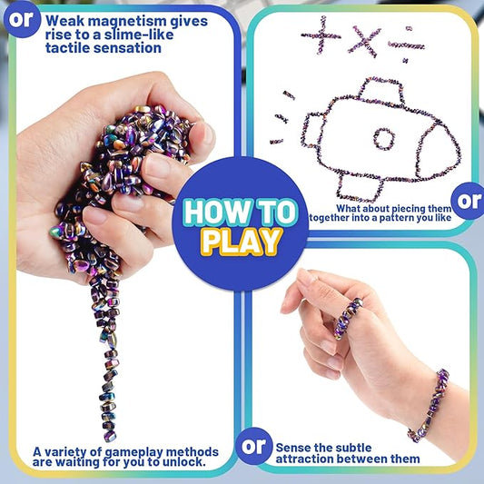 Christmas Stocking Stuffers Gifts for Teen Girl Boy Adult Men 500pc Magnetic Fidget Toys Sensory Autism ADHD Office Desk Stress Anxiety Magnet Beads Balls Stones Cool Gadget Valentine's Day