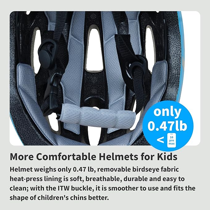RoyalBaby Kids Helmet 0.47 lb Ultra-Lightweight & Adjustable for Ages 5-13 Years, Ideal for Cycling, Scooter, Balance Bike & More Sports, 4 Vibrant Colors Available