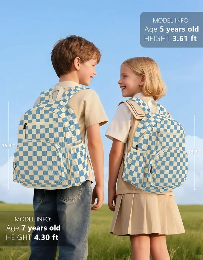 atgark Corduroy Toddler Backpack for Boys 2-5, Cute Kids Backpacks Boys - Preschool Kindergarten Backpack 13.7" H Fit Folder