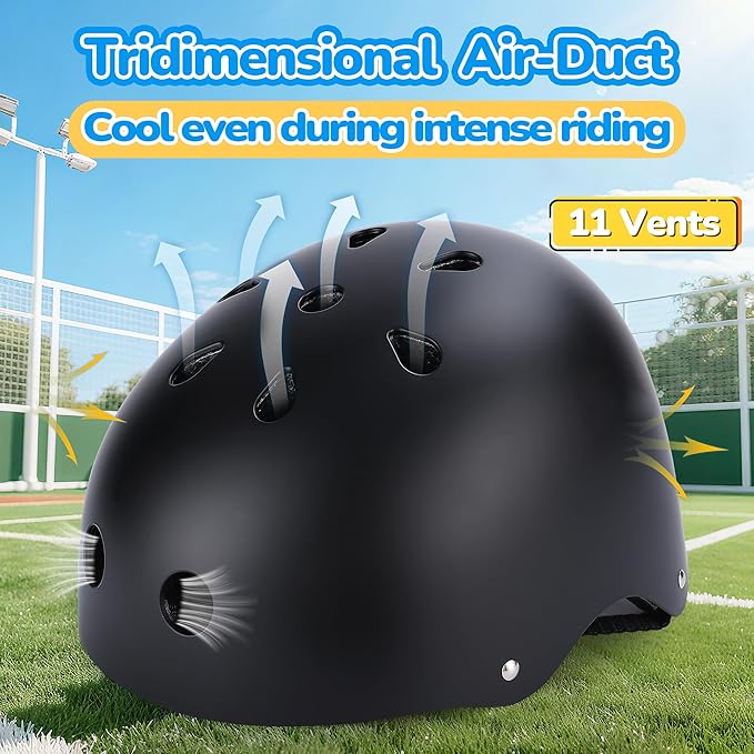 Kids Bike Helmet, Toddler Helmet for Youth Boys Girls Ages 3-14 Year Old, Adjustable Fit & Lightweight, Multi-Sport Safety for Skateboard Skating Bicycle Scooter Cycling
