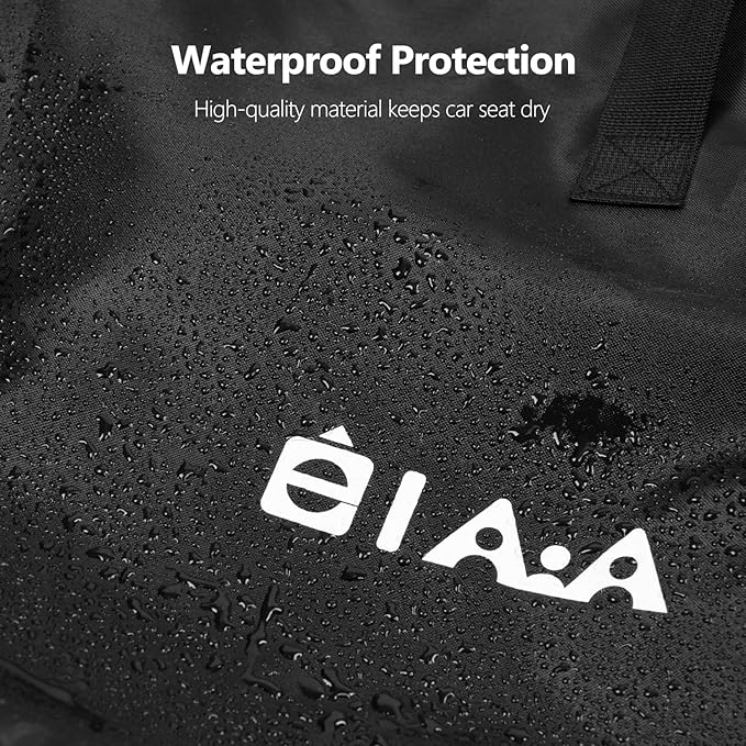 elaia Car Seat Travel Bag for Airplane, Waterproof Wearable with Straps, Large Capacity Padded Car Seat Check Bag, Perfect for Air Travel, Family Vacations, and Parents with Infants