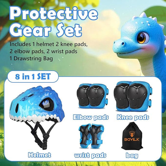 Toddler Kids Bike Helmet,3D Dinosaur Helmets for Boys Girls Infant/Baby to Children 1/2/3/4/5/6/7/8 Years Old Lightweight Adjustable Multi-Sports Bicycle Scooter Skateboard Skating Cycling