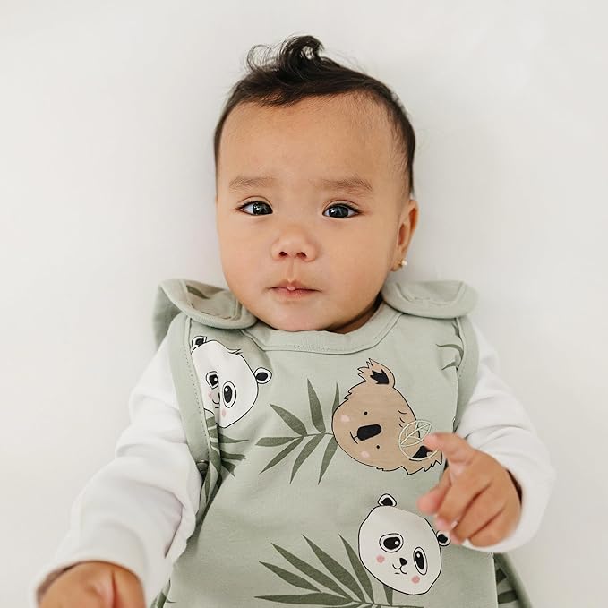 Ecolino Organic Cotton Baby Sleep Sack - 2-Way Zipper Baby Wearable Blanket - Infant to Toddler Sleeping Bag Sack - 2 Months - 2 Years - Safari