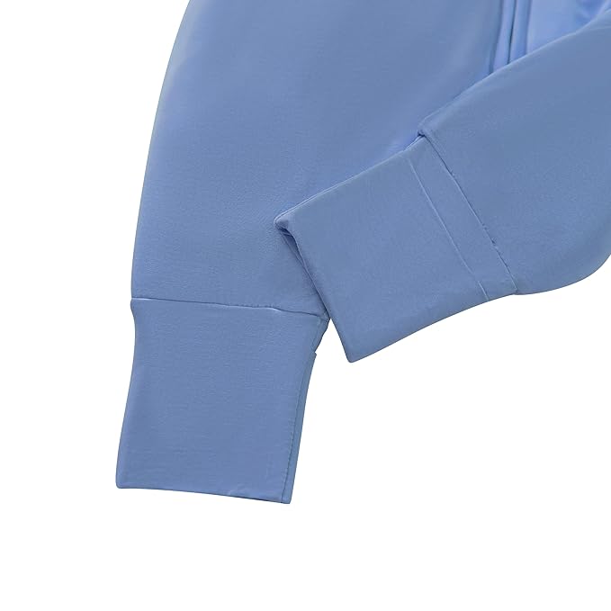 Baby/Toddler Sleep Sack with Legs, Rayon from Bamboo 95% + 5% Spandex, 1.0 TOG, 2‑Way Zipper Sleeping Bag, Walker‑Friendly 18-36M Blue
