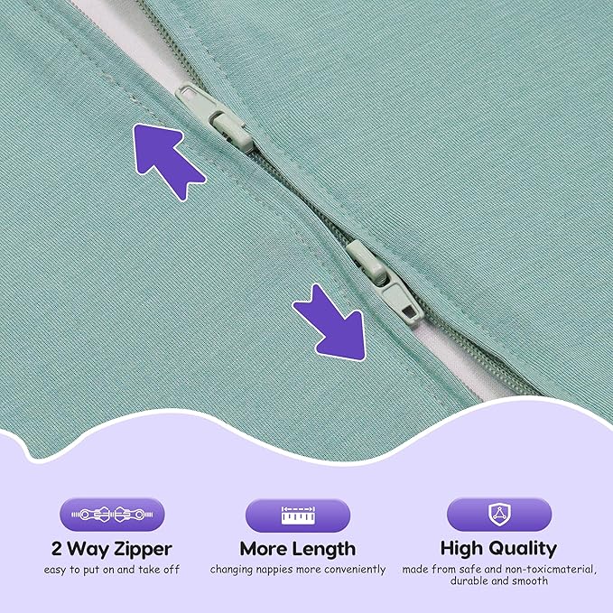 PuppyPaws Baby Sleep Sack 2-Pack Set, Transitional Swaddle, Swaddles for Newborns, 1.0 Tog Sleep Sack 3-6 Months, Wearable Blanket Baby with 2-Way Zipper