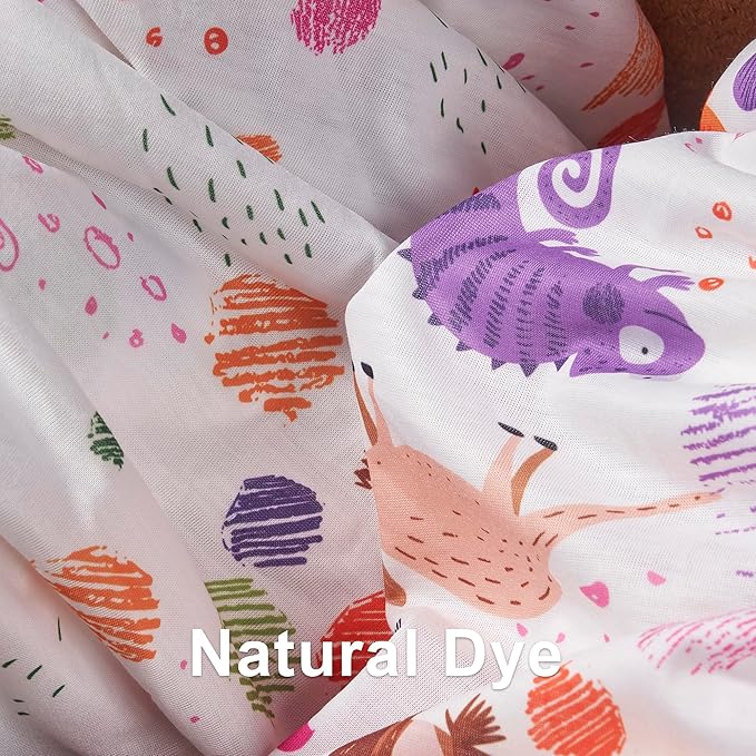 TILLYOU Baby Bassinet Sheets for Girls Boys, Fit for Hourglass Oval Rectangle Bassinet Mattress Sheets, 33”X16”, 2 Pack Animal Graffiti & dot Printing