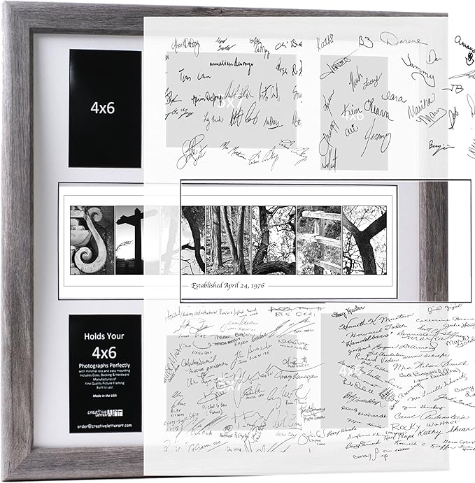 Personalized Wedding Name with 20x20-inch Signature Mat and Collage