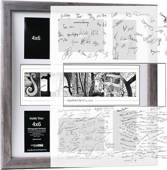 Personalized Wedding Name with 20x20-inch Signature Mat and Collage