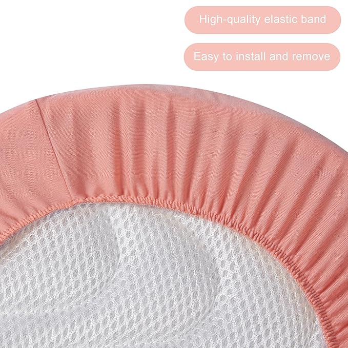 TILLYOU Baby Bassinet Sheets for Girls Boys, Fit for Hourglass Oval Rectangle Bassinet Mattress Sheets, 33”X16”, 2 Pack Unicorn & Meat Powder