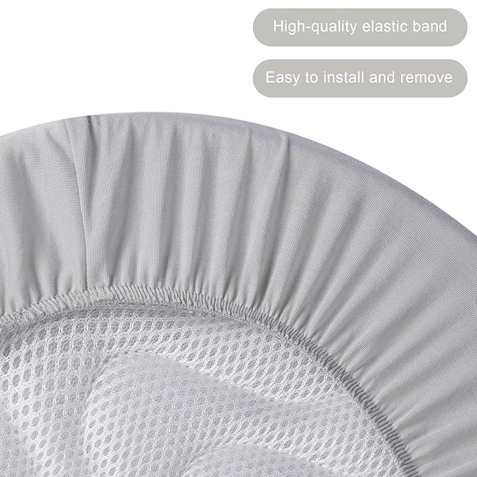 TILLYOU Baby Bassinet Sheets for Girls Boys, Fit for Hourglass Oval Rectangle Bassinet Mattress Sheets, 33”X16”, 2 Pack African Steppe & Grey