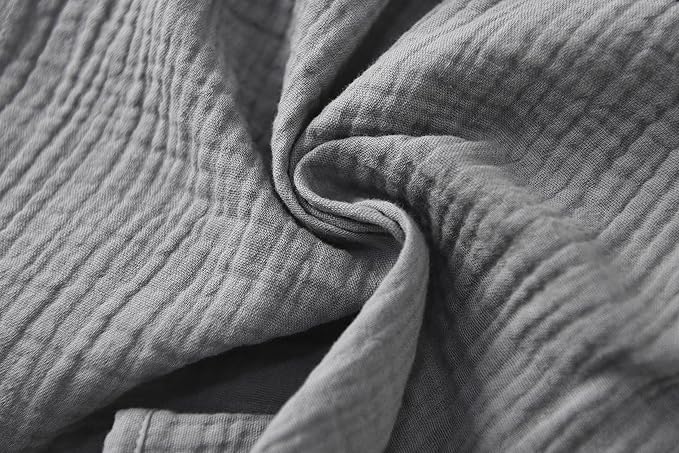 Organic Cotton Toddler Bathrobe, Soft and Breathable Baby Robe for Kid, Boy& Girl Hooded Robe Muslin