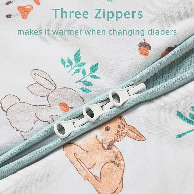 2.5 Tog Winter Sleep Sack with Feet for Baby/Toddler, Sleeping Bag with Legs & Detachable Sleeves