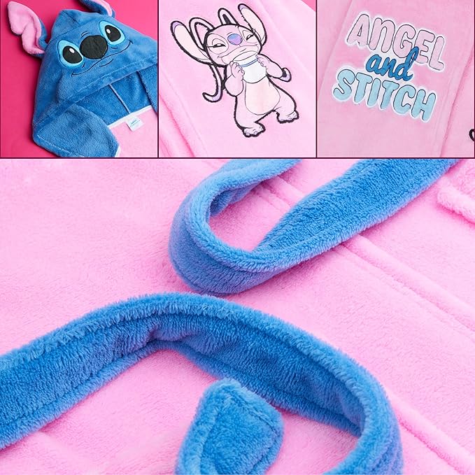 Get Trend Fleece Bathrobe for Girls, Teens, Dressing Gown, Soft Hooded Robe, Cozy Loungewear, Sleepwear Gifts for Girls