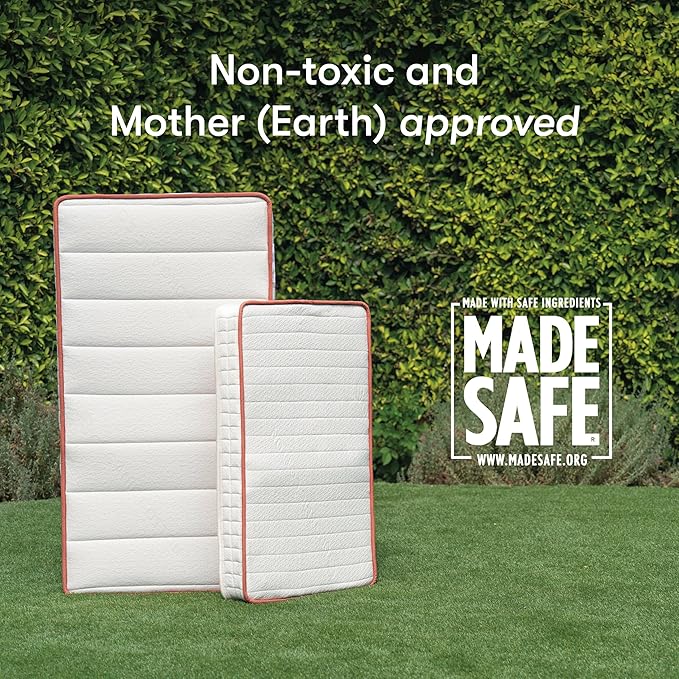 Babyletto Avocado Mini Crib Mattress - GOTS, Made Safe & GREENGUARD Gold Certified - Dual Sided Infant & Toddler Mattress, Flippable - ‎‎37.25 x 23.25 x 4.75 Inches for Standard Size Mini Baby Crib