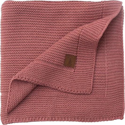 Baby Soft Knitted Blanket, 31 x 39 in, Dusky Pink, Soft & Breathable, Oeko-Tex Certified, Lightweight & Cuddly, Perfect for Newborns, Toddlers, Cot, Pram & Baby Room