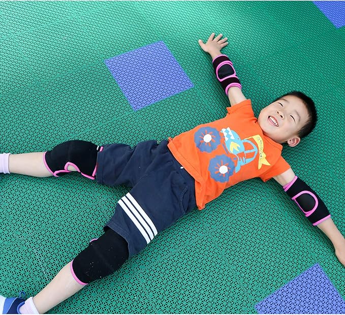 Eulant Adjustable Soft Elbow and Knee Pads for Kids, Child Protective Pad Sets for Bicycle, Roller Skating, Basketball, Football, Volleyball, Dancing, Kneeling