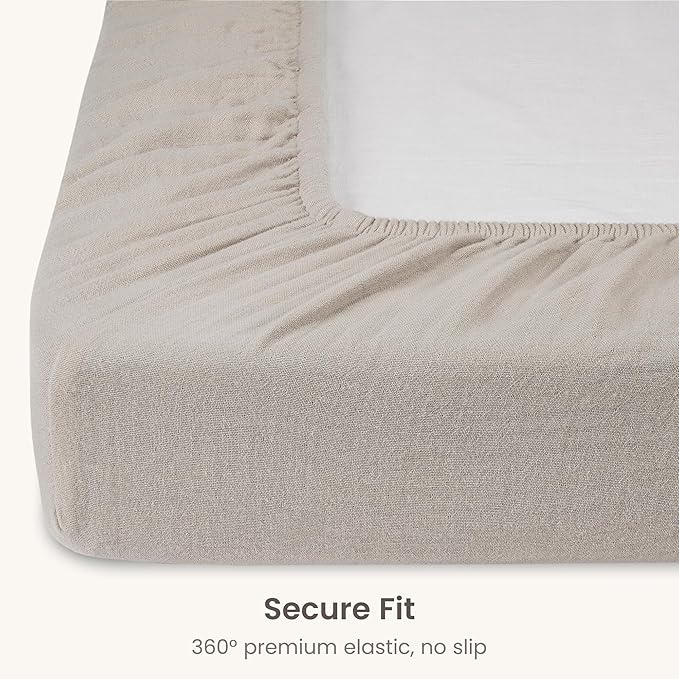 Bioweaves Organic Cotton Muslin Bassinet Sheet, GOTS Certified Extra Soft Fitted Sheet, Universal Fit for Oval Baby Bassinet Mattresses, 33" x 17", 4 Inch Pocket, Wind Chime