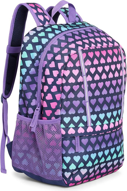 Lands' End Unisex Kids Medium ClassMate Lightweight Durable Elementary School Backpack, Rose Violet