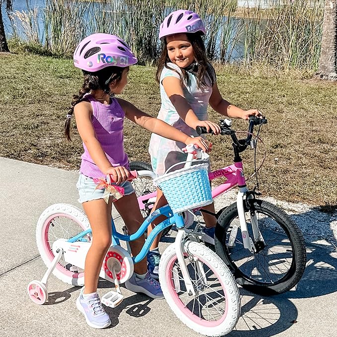 RoyalBaby Kids Helmet 0.47 lb Ultra-Lightweight & Adjustable for Ages 5-13 Years, Ideal for Cycling, Scooter, Balance Bike & More Sports, 4 Vibrant Colors Available
