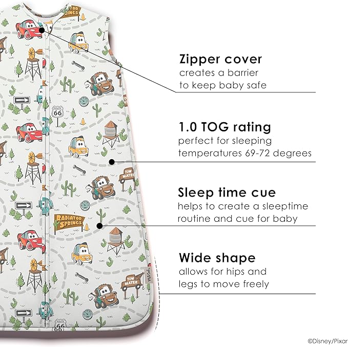 Milk Snob Disney Baby Sleeping Sack, Sleeveless Sleep Bag and Wearable Zip Up Blanket for Girl and Boy, Newborn Infant Shower