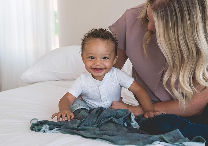 Copper Pearl Baby Swaddle Blanket - Premium Knit Baby Blanket, Large Soft Stretchy Receiving Blankets for Baby Boy and Girl, Swaddles for Newborn, Infant, and Toddler (Hunter)