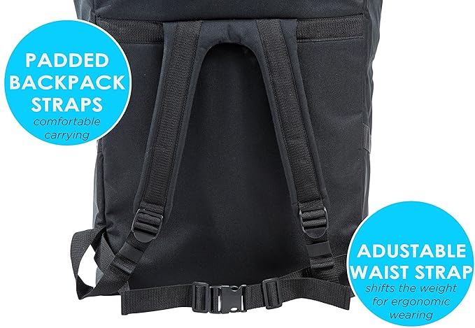 Zohzo Car Seat Travel Bag — Adjustable, Padded Backpack for Car Seats — Car Seat Travel Tote - Compatible with Most Name Brand Car Seats