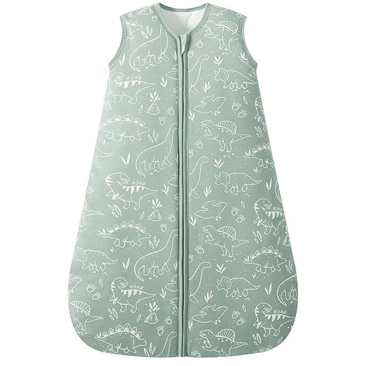 Baby Sleep Sack 18-24 Months, 2.5 TOG Cotton Winter Baby Wearable Blanket with 2-Way Zipper, Warm Soft Sleeping Bag for Toddler Boy Girl, XLarge Dinosaur