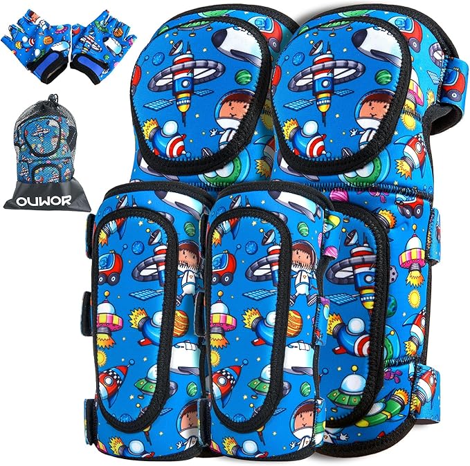 Kids Soft Knee and Elbow Pads, Children Protective Gear, Suitable for Boys and Girls Bike Ski Roller Skateboard
