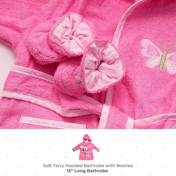 Spasilk baby-boys Bathrobe With Booties