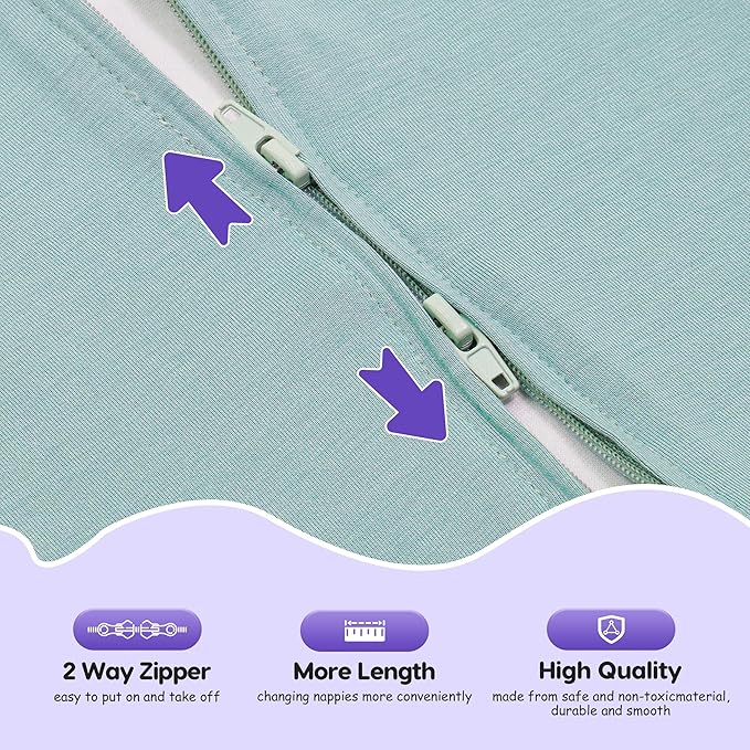 PuppyPaws Baby Sleep Sack, Transitional Swaddle, Swaddles for Newborns，1.0 Tog Sleep Sack 6-9 Months, Wearable Blanket Baby with 2-Way Zipper