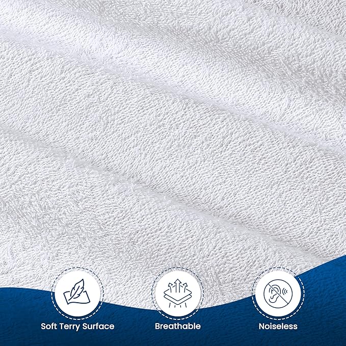 Utopia Bedding Waterproof Mattress Protector King Size 14 Pack, Premium 200 GSM Terry Mattress Cover, Soft & Breathable Bed Cover, Fitted Sheet Style with Stretchable Deep Pockets 17" (White)