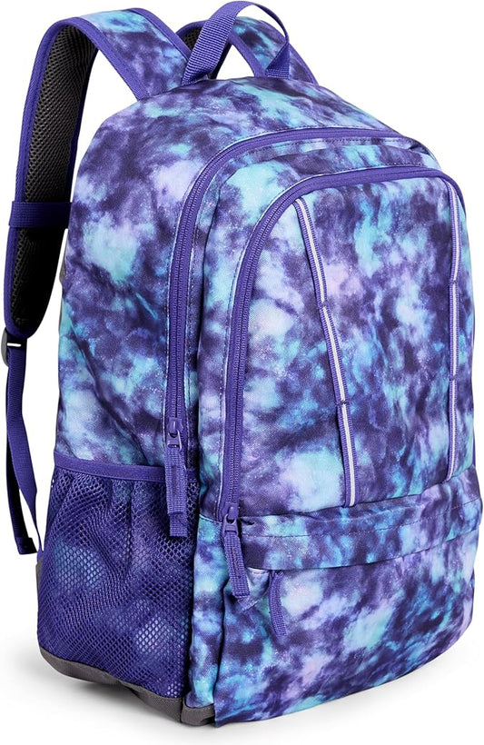 Lands' End Unisex Kids Large ClassMate Lightweight Durable Elementary School Backpack, Plum