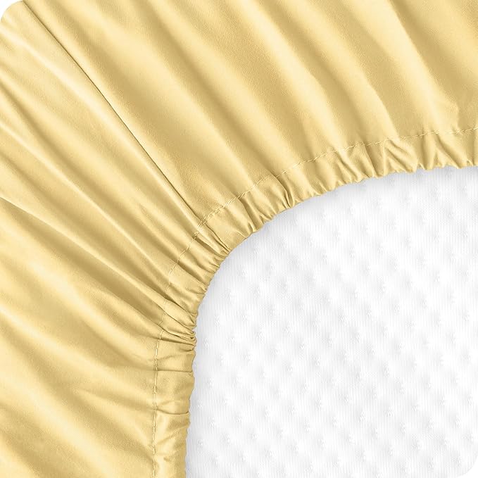 Bare Home 3-Pack Fitted Crib Sheet - Premium 1800 Ultra-Soft Microfiber - Breathable - Baby Sheet - for Boys & Girls - Fits Standard Crib and Toddler Mattresses (Crib, Morning Sun)