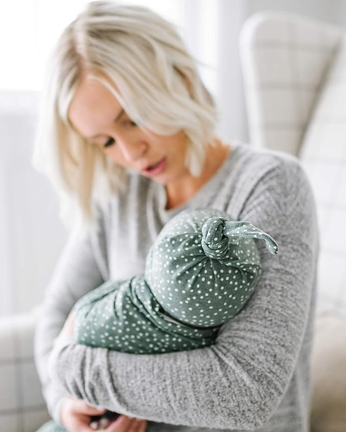 Copper Pearl Baby Swaddle Blanket - Premium Knit Baby Blanket, Large Soft Stretchy Receiving Blankets for Baby Boy and Girl, Swaddles for Newborn, Infant, and Toddler (Juniper)