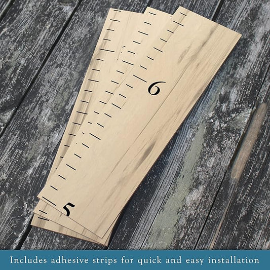 Farmhouse Style Wooden Kids Growth Chart Ruler for Boys and Girls (Weathered Natural - BMK)