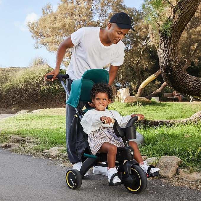 Doona Liki Trike S5, Racing Green - 5-in-1 Compact, Foldable Tricycle - Suitable for Toddlers 10 to 36 Months