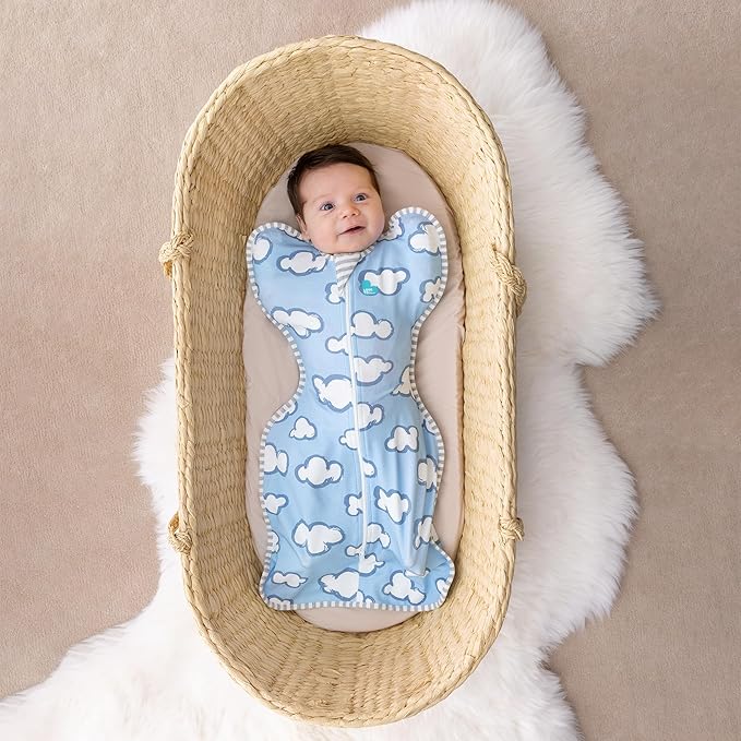 Love to Dream Swaddle UP, Baby Sleep Sack, Self-Soothing Swaddles for Newborns, Improves Sleep, Snug Fit Helps Calm Startle Reflex, New Born Essentials for Baby, 1.0 TOG, 13-19 lbs, Daydream Blue