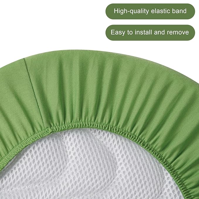TILLYOU Baby Bassinet Sheets for Girls Boys, Fit for Hourglass Oval Rectangle Bassinet Mattress Sheets, 33”X16”, 2 Pack Green Apple & Fruit Green