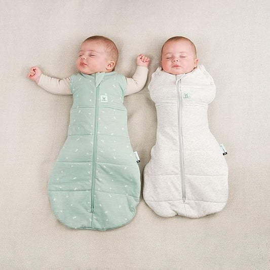 ergoPouch Cocoon Swaddle Sack 0.2 TOG - Baby Sleep Sack, Gentle Snug Fit Helps Calm Startle Reflex, Ideal for Arms In/Out Sleeping, Soft Breathable Fabric for Better Sleep (0 Months, Sage)