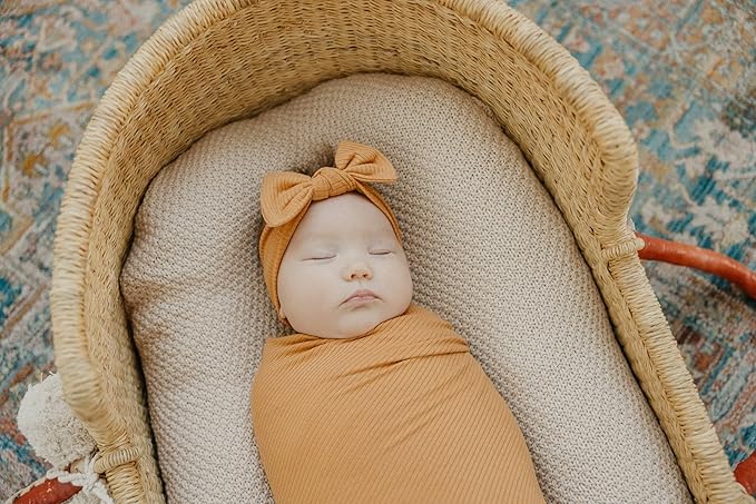 Copper Pearl Baby Swaddle Blanket - Premium Knit Baby Blanket, Large Soft Stretchy Receiving Blankets for Baby Boy and Girl, Swaddles for Newborn, Infant, and Toddler (Dolce)